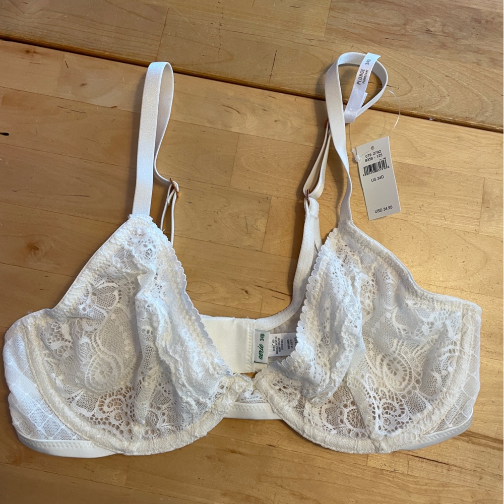BNWT Aerie Lace Plunge Wire Bralette 34D Bra